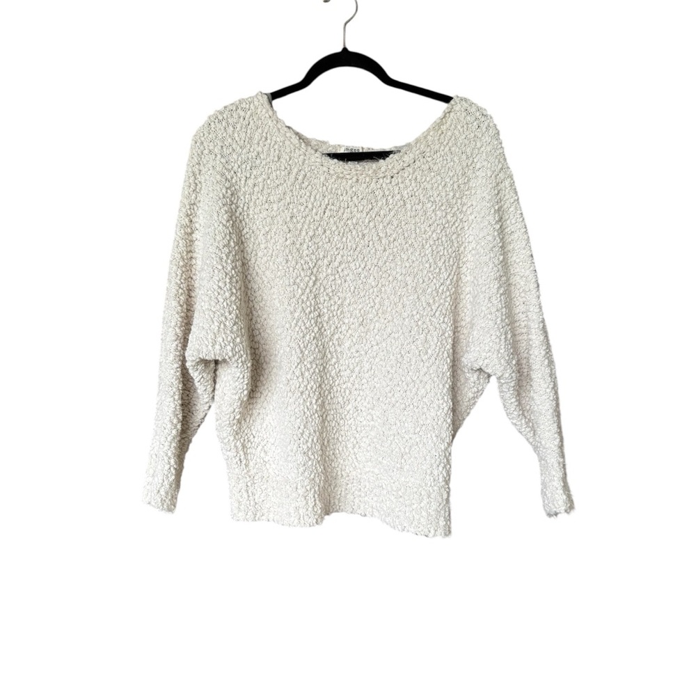 Umgee‎ Women's Size Small Popcorn Knit Textured Cozycore Sweater Cream White